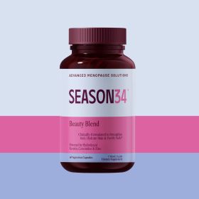 SEASON34 Menopause Beauty Blend for Women 40+ | Clinically Studied Keratin Peptides for Thinning Hair & Scalp Coverage | with Ceramides & Zinc fo